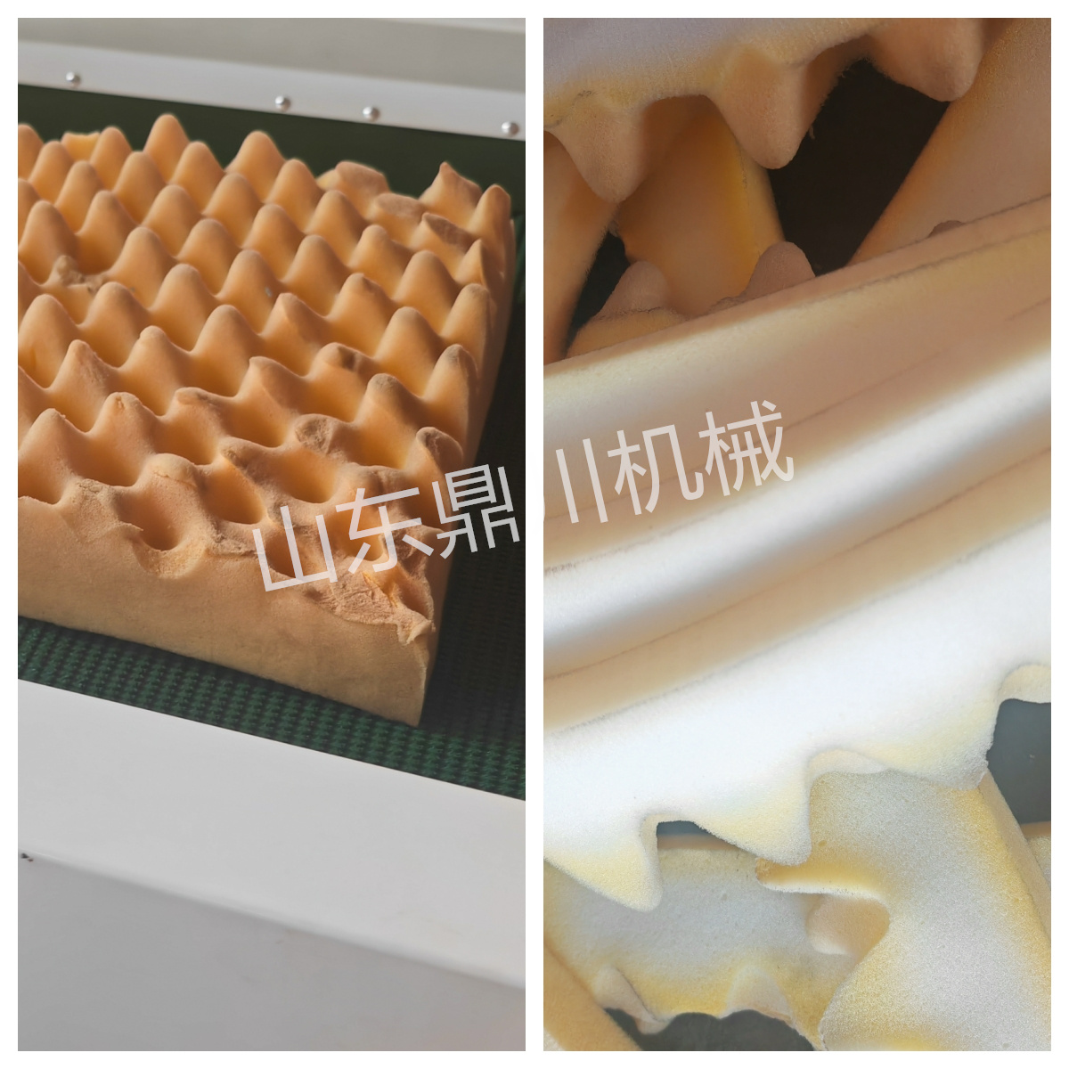 蛋型减震海绵切片效果